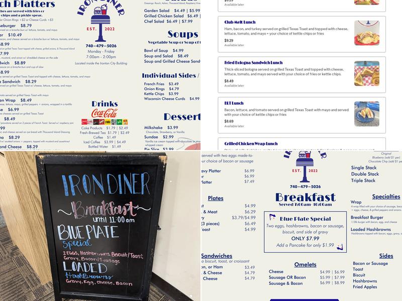 Iron Diner Menu