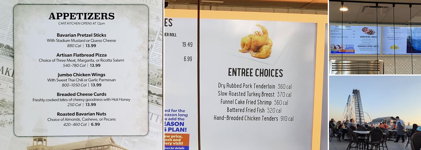Cedar Point Grand Pavilion Menu