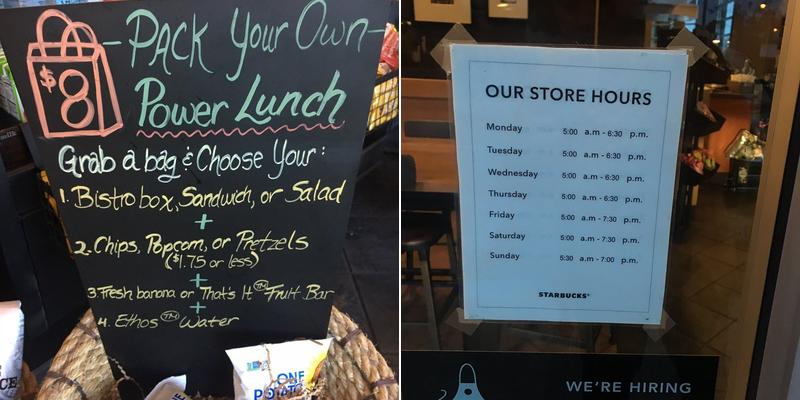 Starbucks Menu