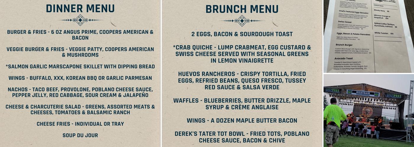 Tussey Bär & Kitchen Menu