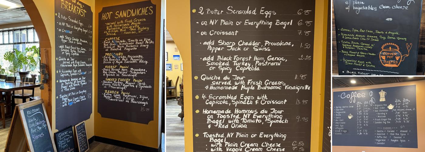 Copper Pot Bistro Menu