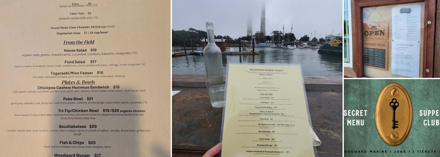 Woodward Marine Market Menu