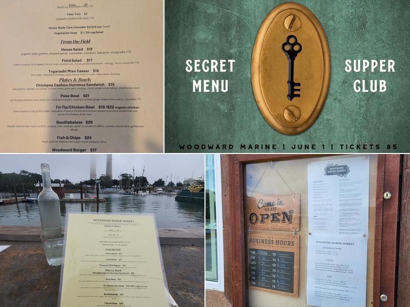 Woodward Marine Market Menu