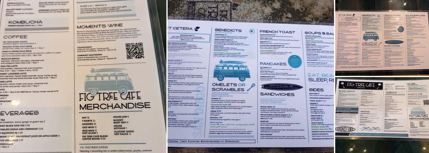 Fig Tree Cafe Menu