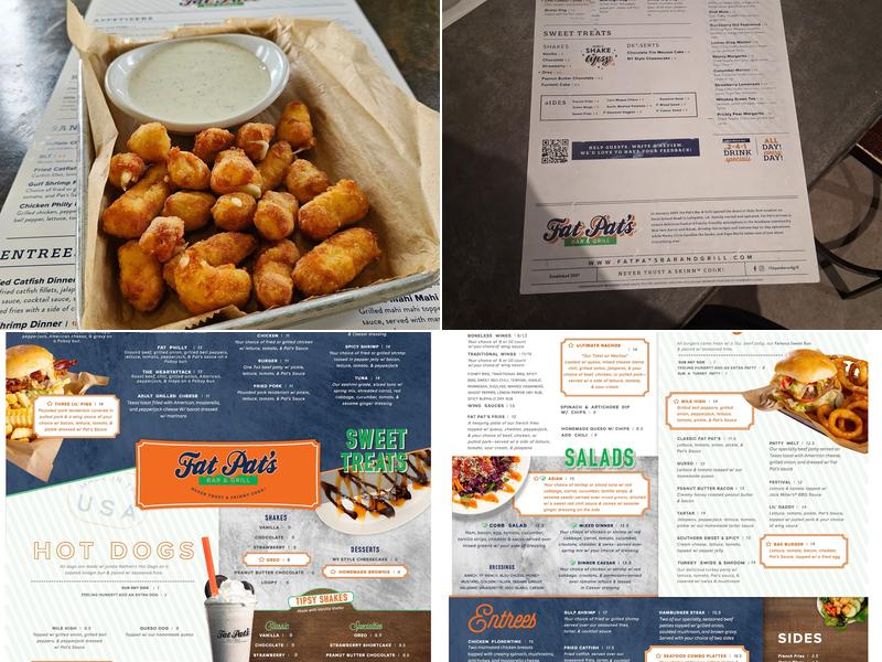 Fat Pat's Breaux Bridge Menu