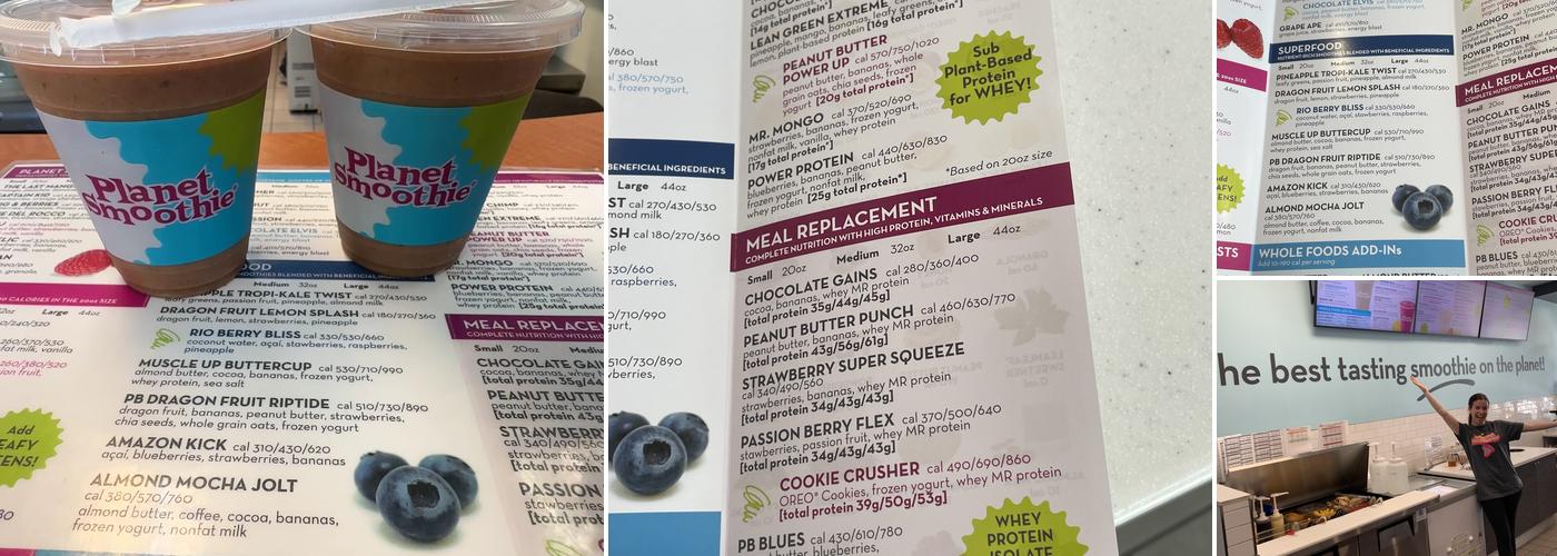 Planet Smoothie Menu