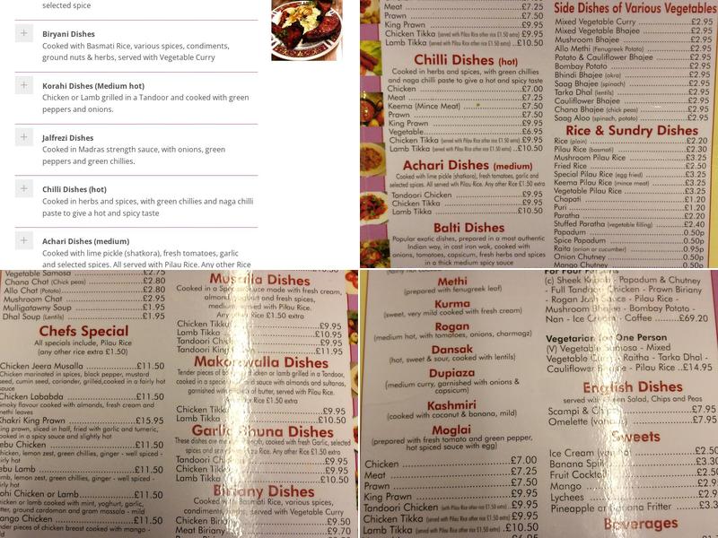 Heswall Tandoori Menu