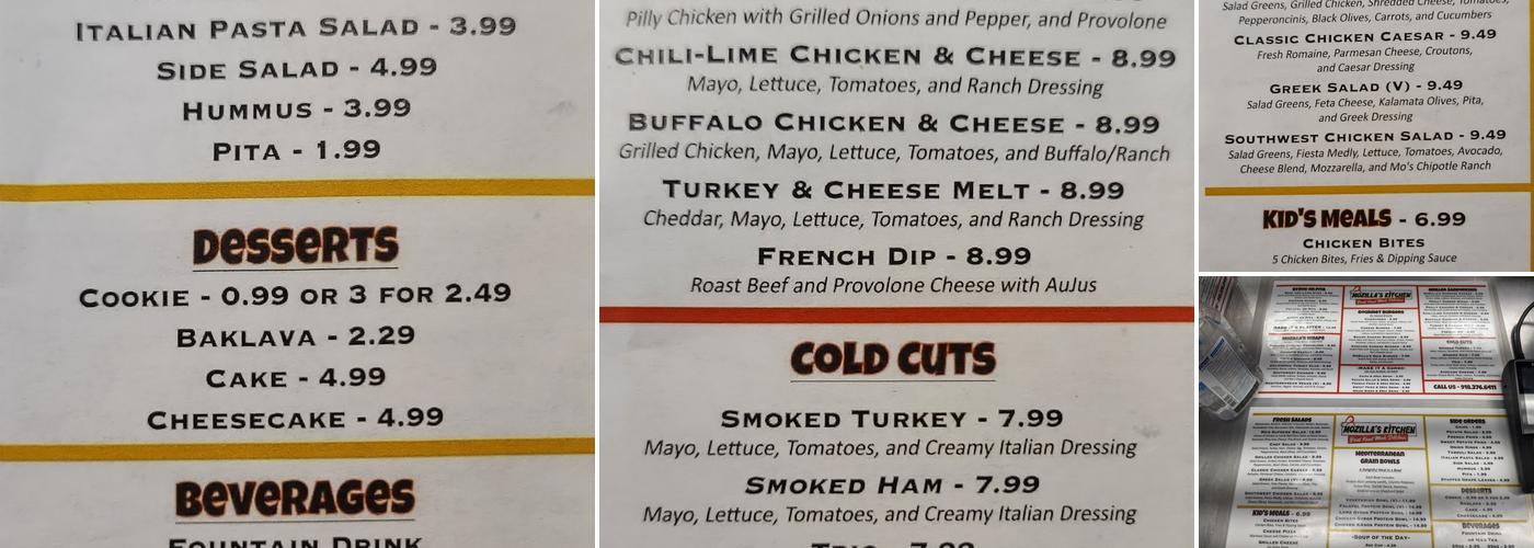 Mozillas Kitchen Menu