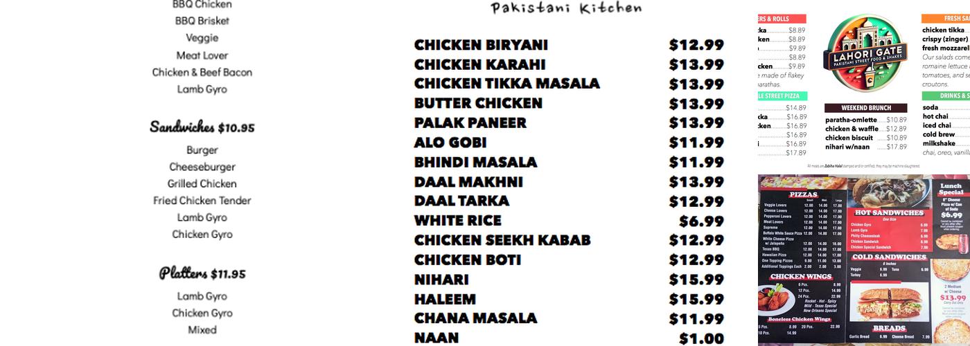 Jimmy’s Pizza (Halal) Menu