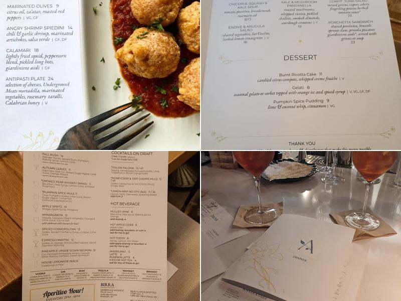 Amara Madison Menu