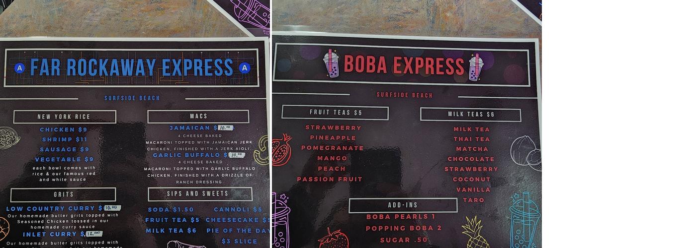 Far Rockaway Express Menu
