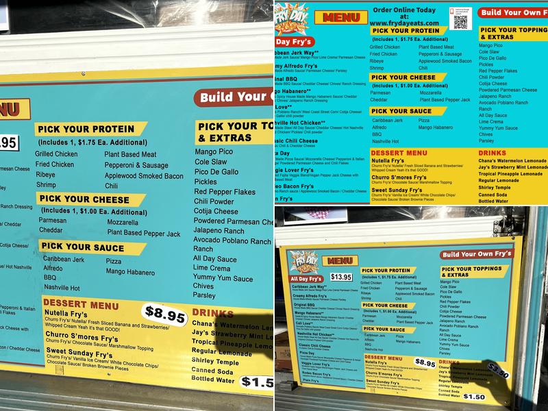 Fry Day Eats Menu