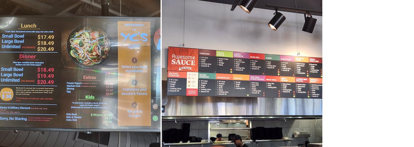 YC's Mongolian Grill Menu