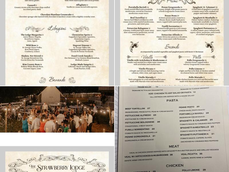 The Strawberry Lodge Menu