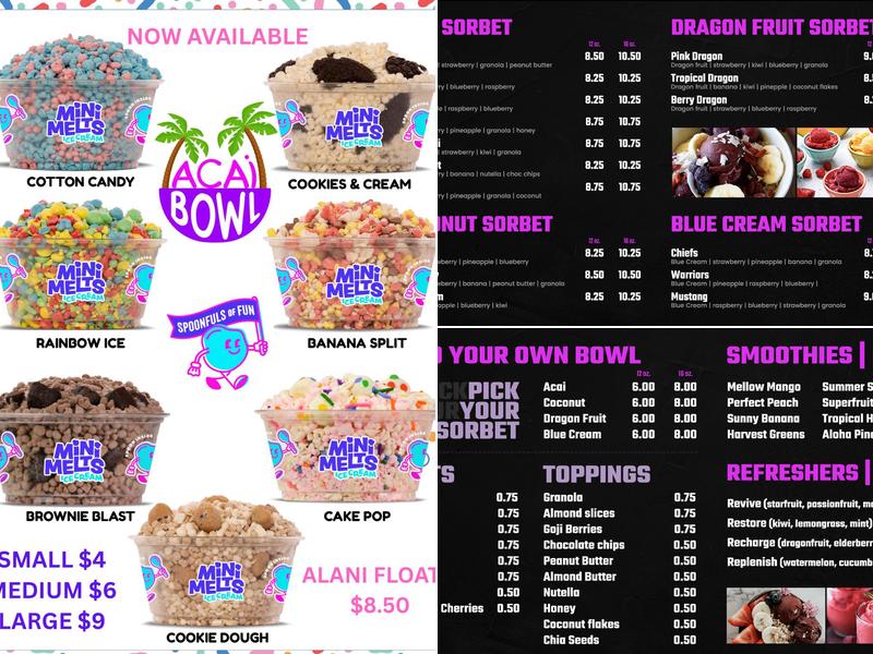 Acai Bowl Menu
