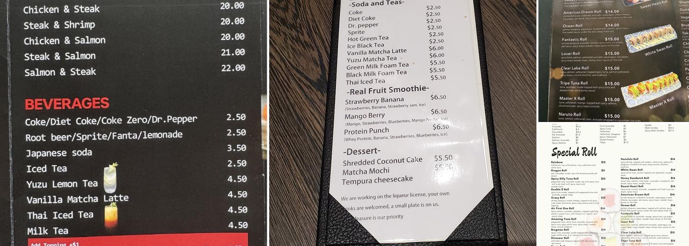 Master x ramen Menu