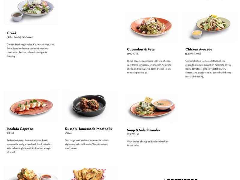 Russo's New York Pizzeria | Frisco Menu