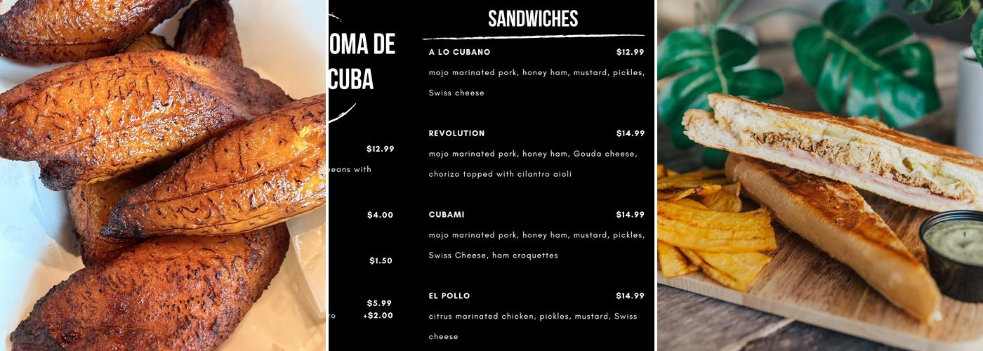 Aroma de Cuba Menu