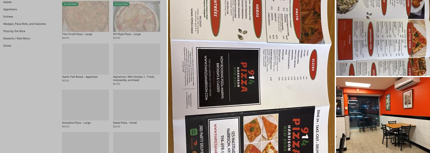 914 Pizza Menu