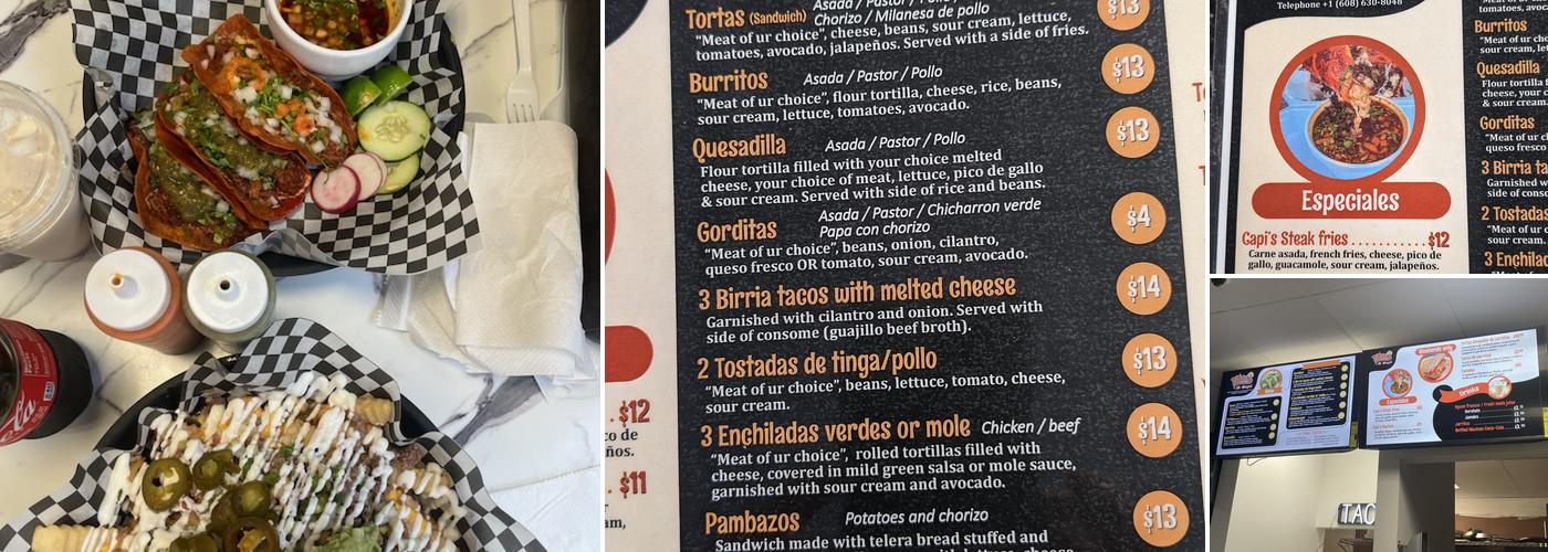 Tacos el Capi Menu