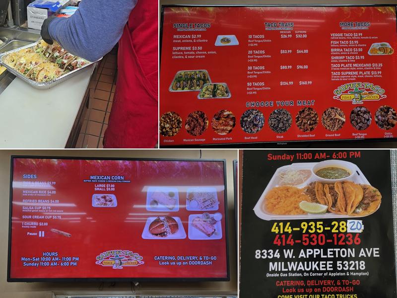Super Taco Fish & chicken Menu