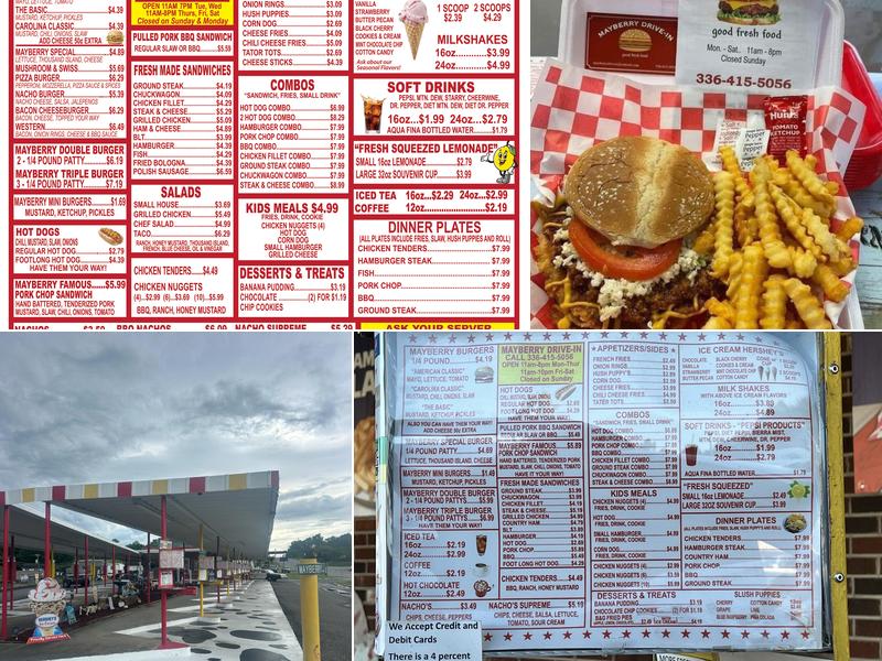 Mayberry Drive-In Foods Menu