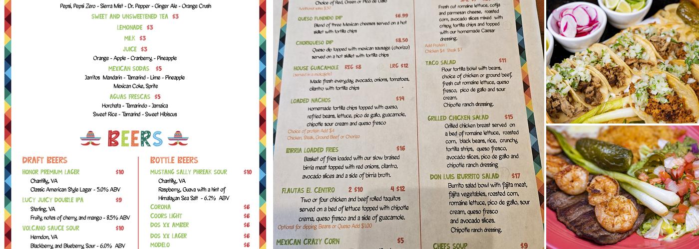 Don Luis Restaurant - Authentic Mexican Cuisine and Cantina Menu