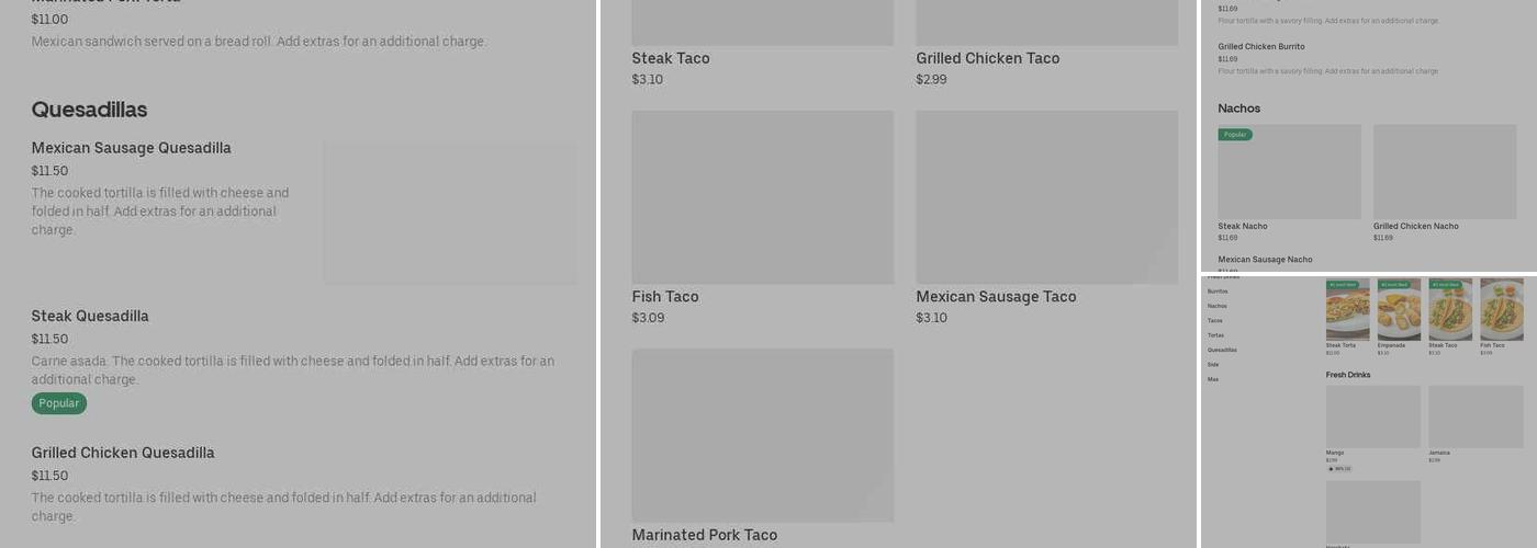 TACOS TORTILLAS Y MAS Menu