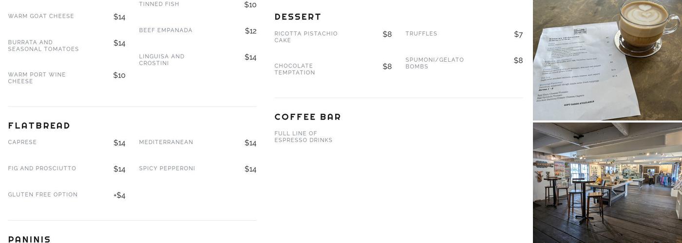 Salted Cod Arthouse Menu