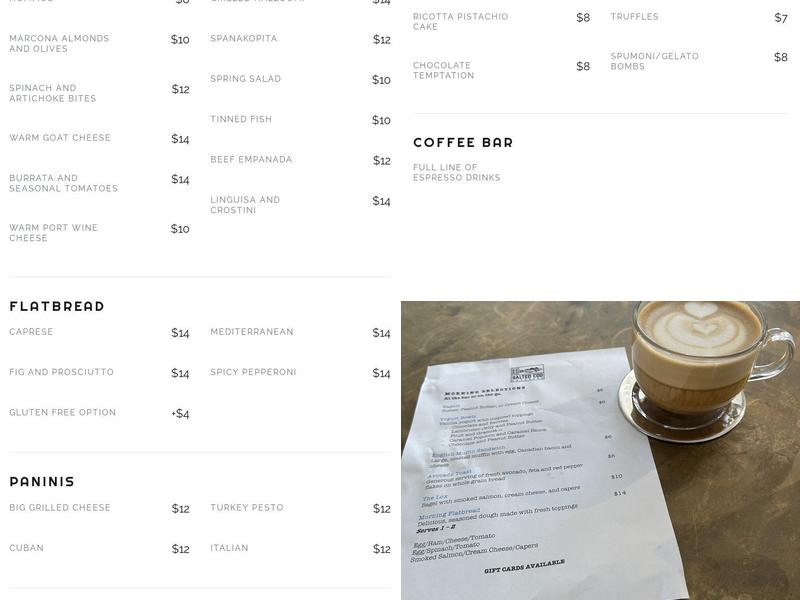 Salted Cod Arthouse Menu