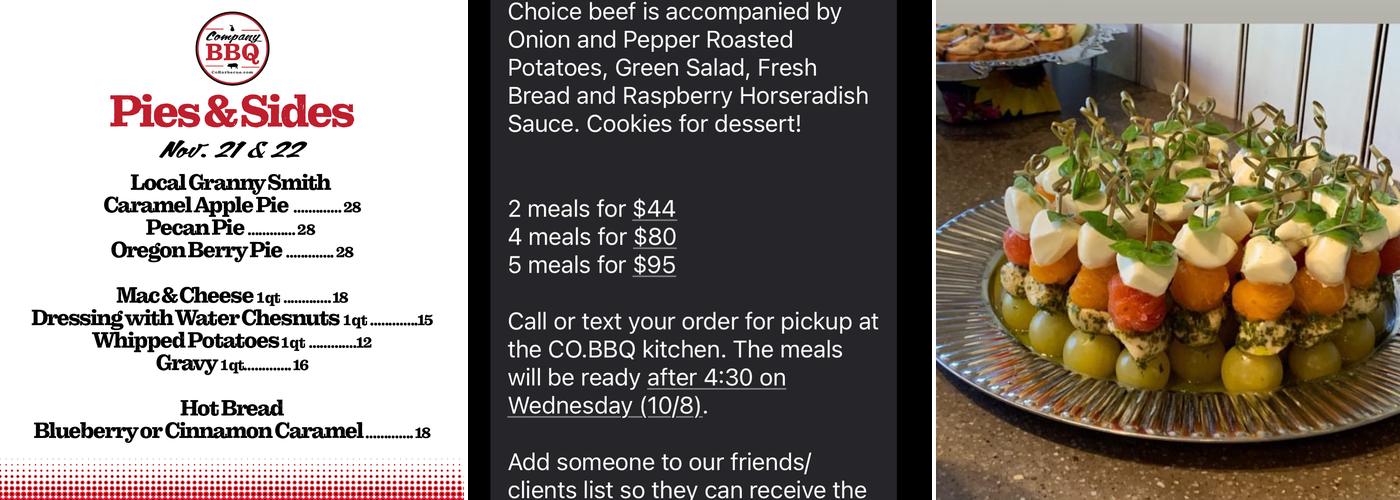 Company Barbecue Menu