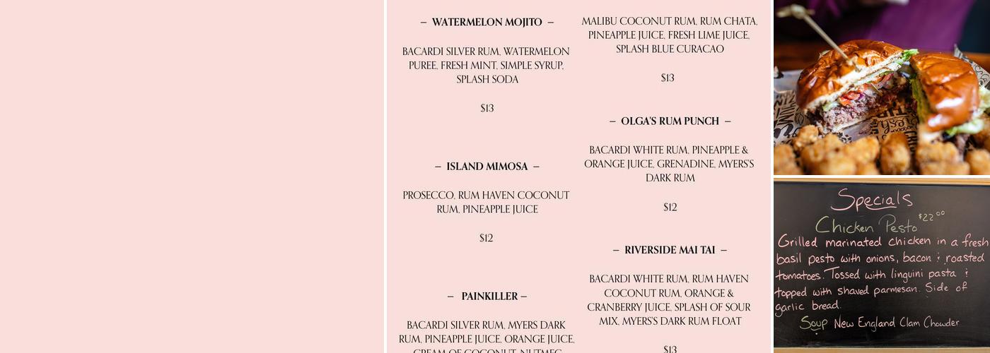 Riverside Grille Menu