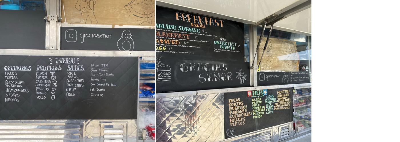 Gracias Señor Taqueria Menu