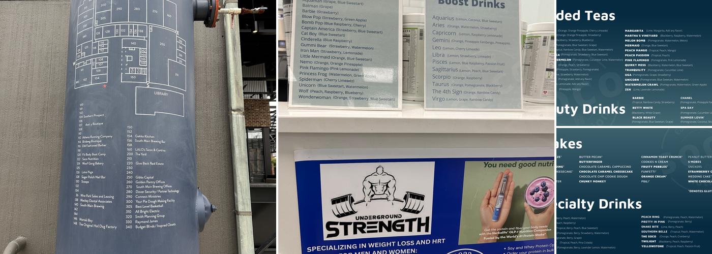 SOCO Nutrition Menu
