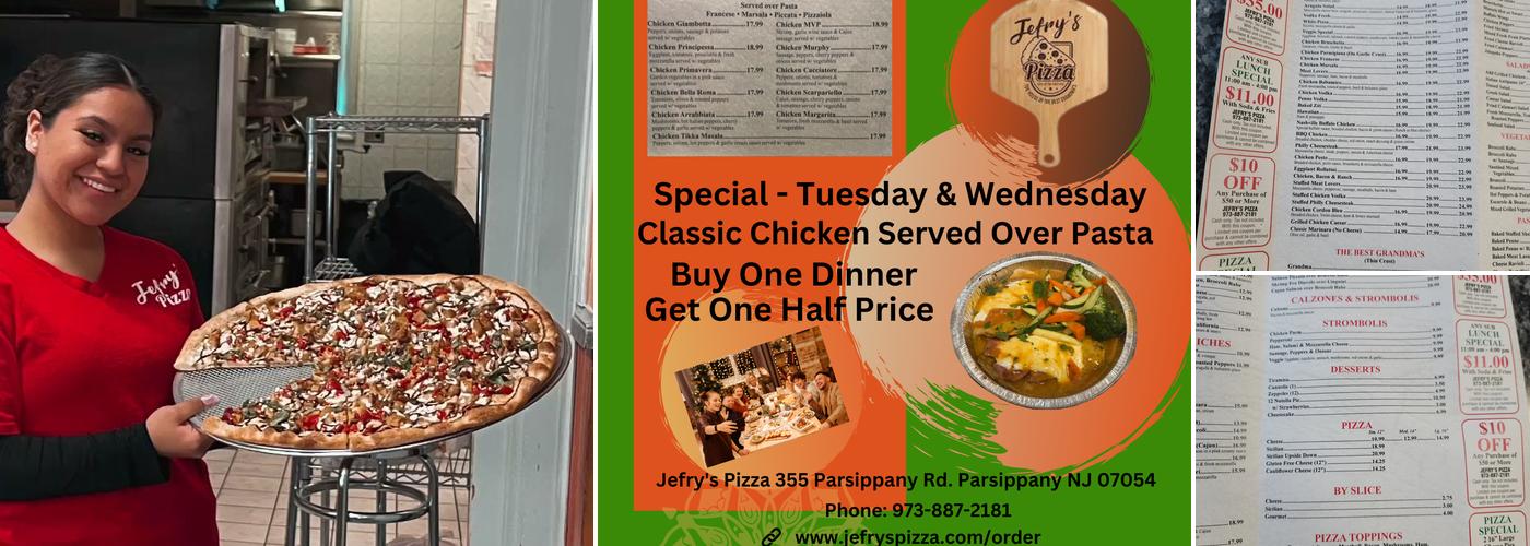 Jefry's Pizza Menu