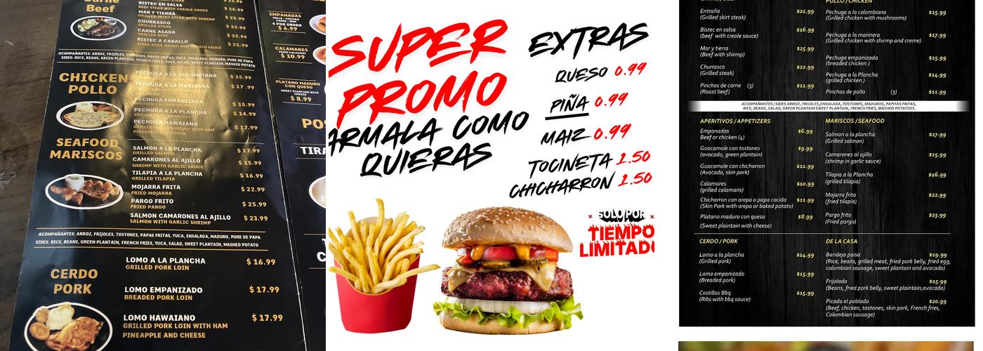 El Poblado Restaurant Menu