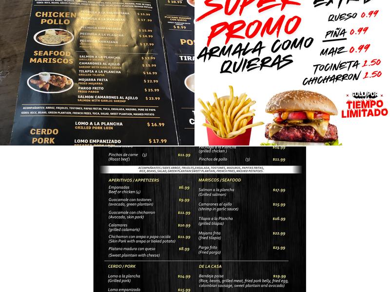 El Poblado Restaurant Menu
