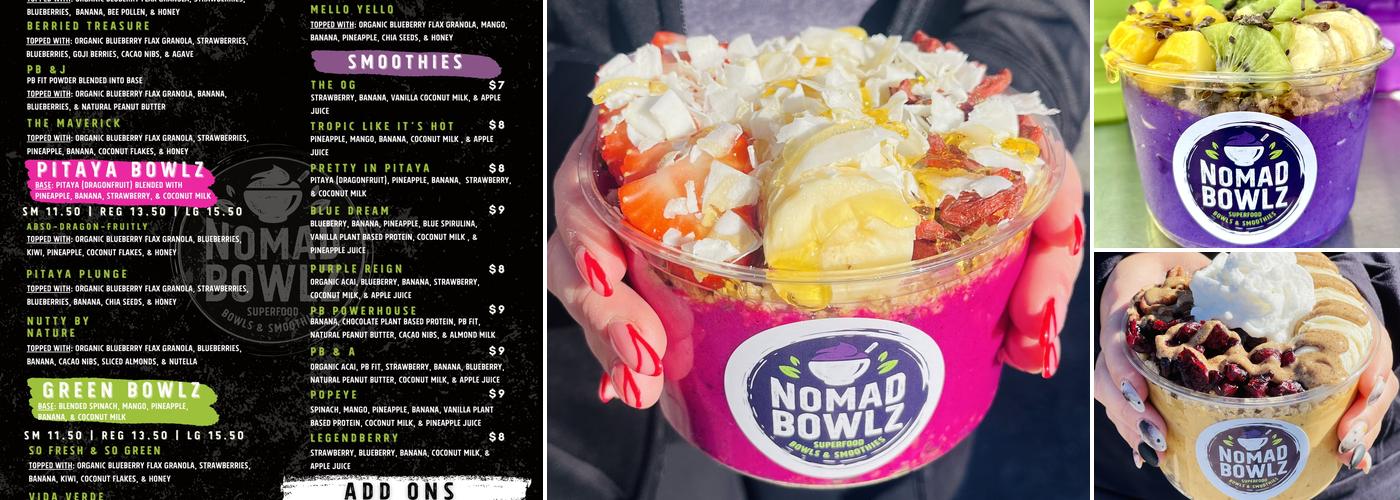 Nomad Bowlz Menu