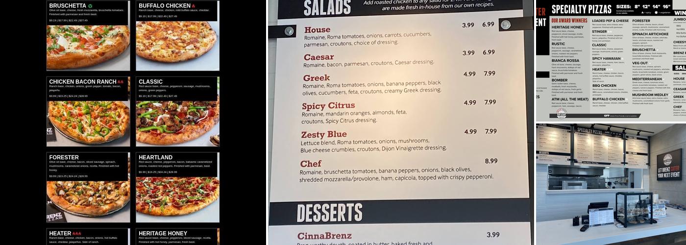 Brenz Pizza Co New Albany Menu