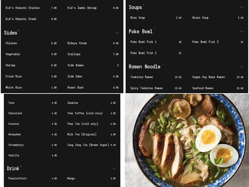 Yamato Ramen House Menu