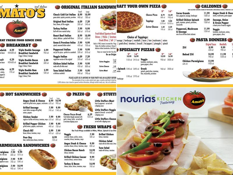Amato’s Sandwich Shop Menu