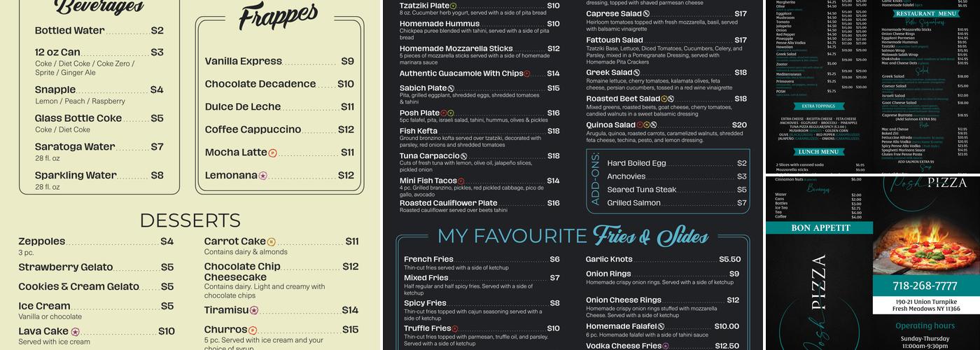 Posh Menu
