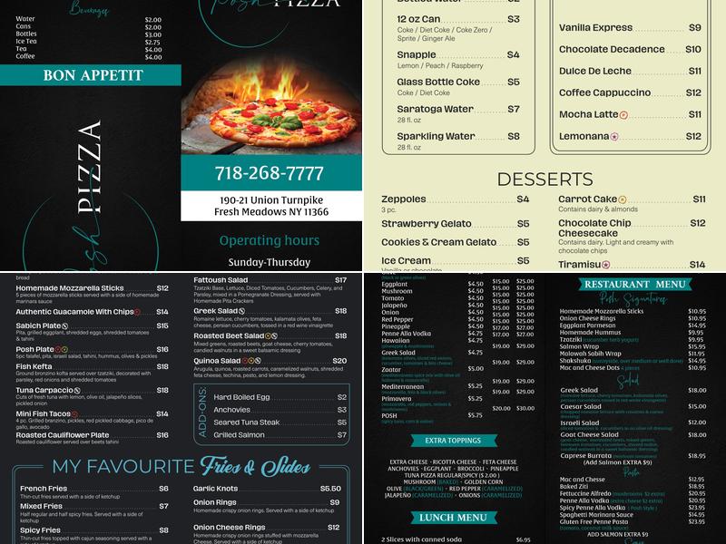 Posh Menu