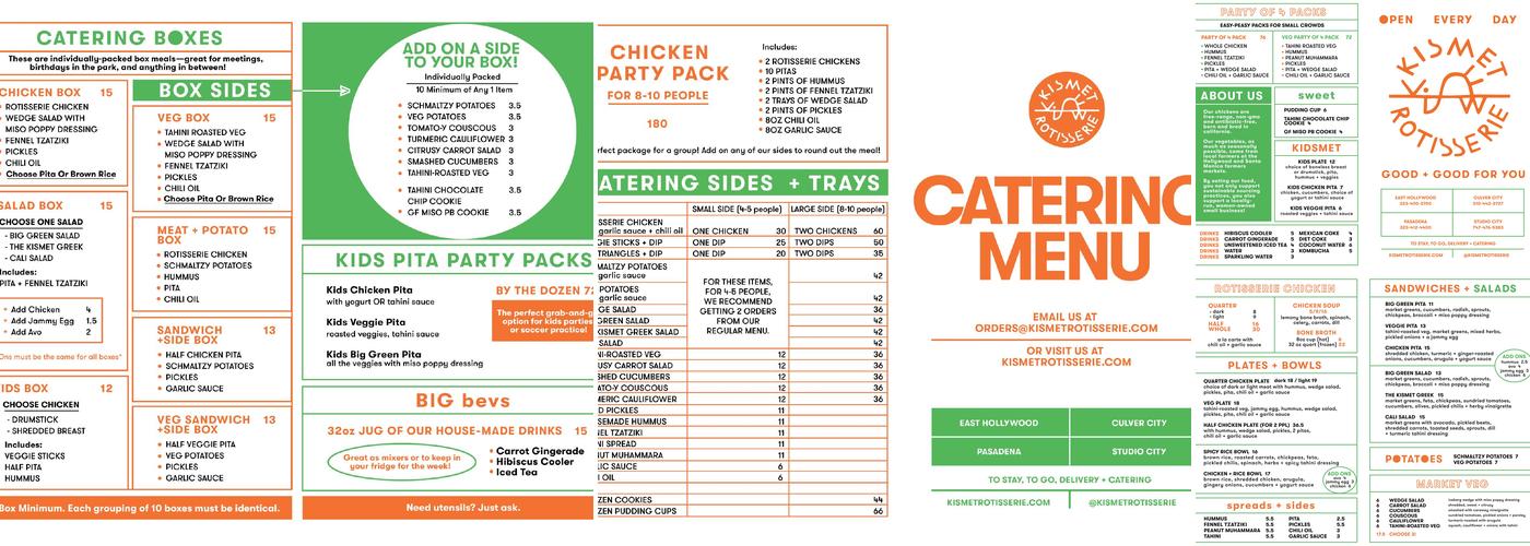 Kismet Rotisserie Menu