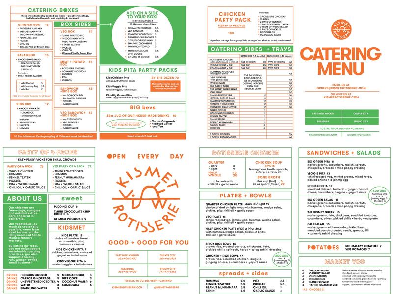 Kismet Rotisserie Menu