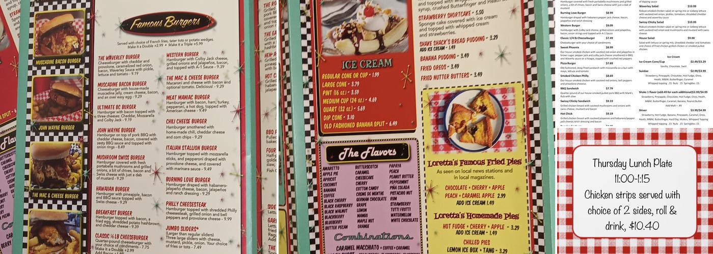 Tacker's Shake Shack - Manila Menu