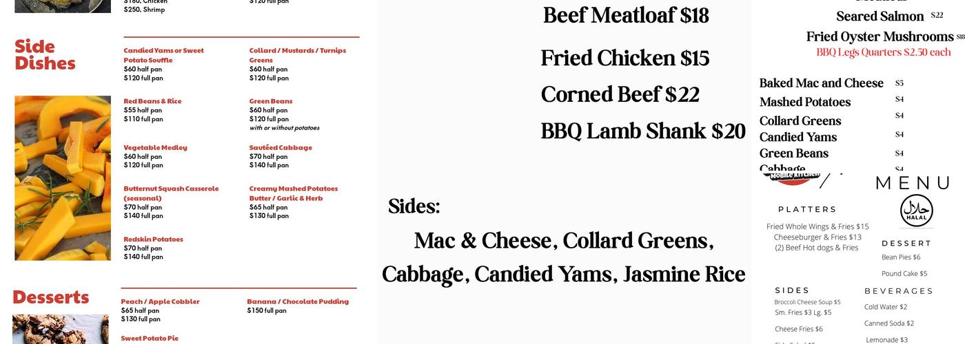 Khalipha’s Mobile Kitchen Menu