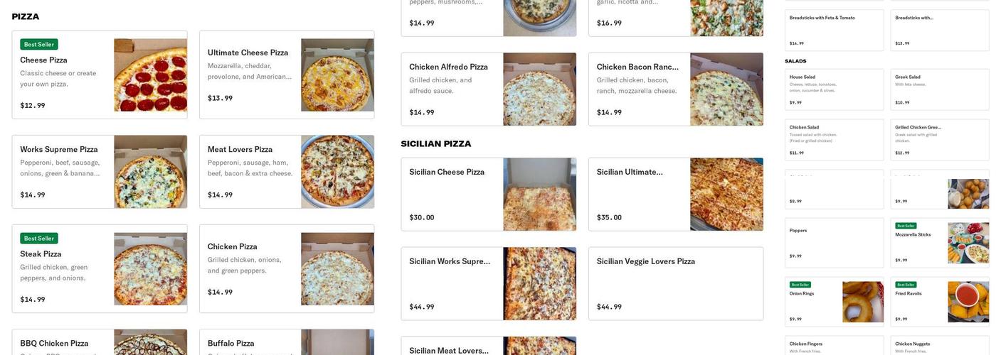 New Alfredo's Menu