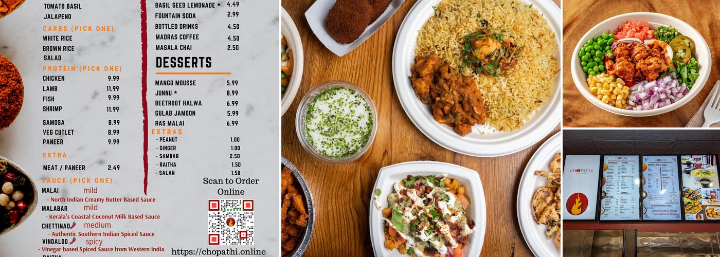 Chopathi India Kitchen Menu
