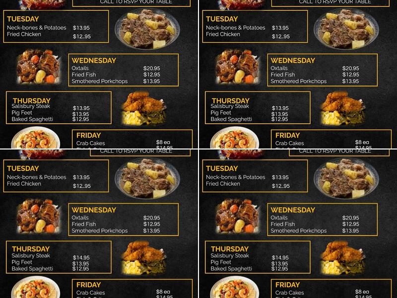 The linq Restaurant and lounge Menu